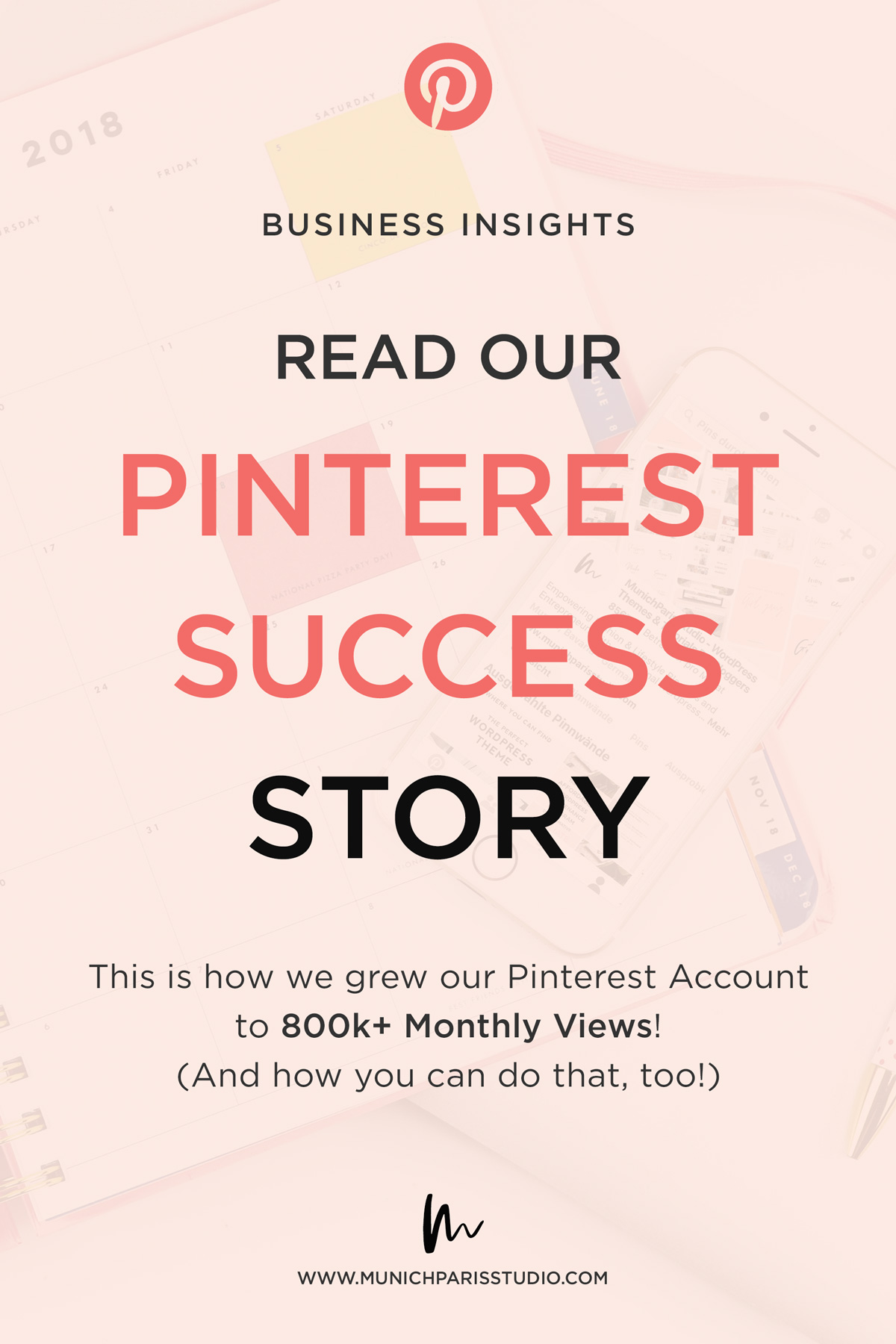 How we grew our Pinterest Business Account to 1 Million Views per Month - read our Pinterest Success Story and discover our Pinning Strategy and favorite Pinterest Tools for Business