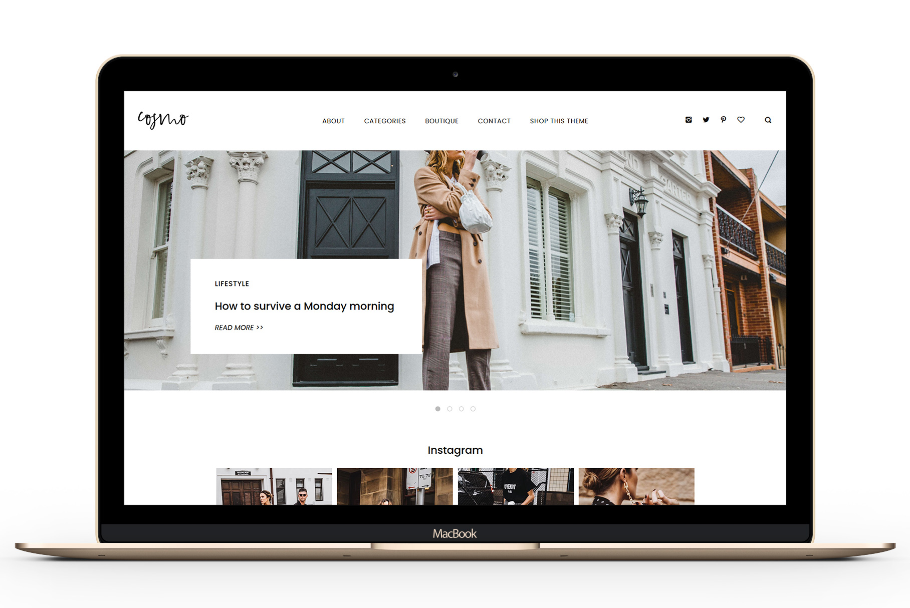 Cosmo - A Minimal WordPress Blog Theme for Fashion and Lifestyle Bloggers